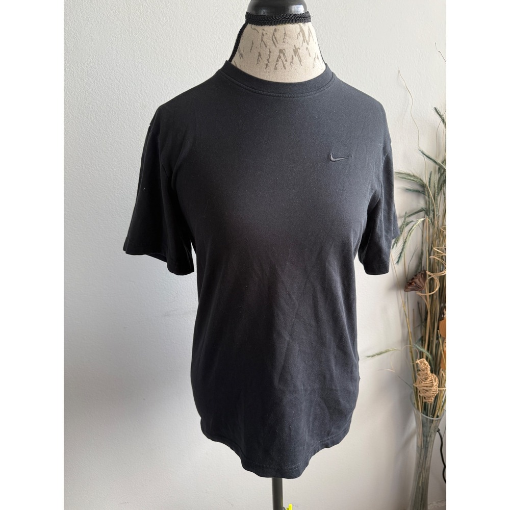 Nike‎ Dri-FIT Mens Small Black Short Sleeve Embroidered Swoosh T-Shirt 445591